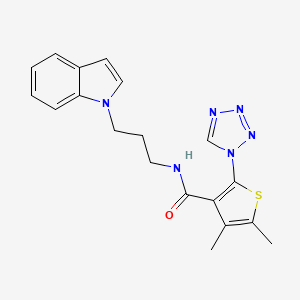 molecular formula C19H20N6OS B10988078 N-[3-(1H-indol-1-yl)propyl]-4,5-dimethyl-2-(1H-tetraazol-1-yl)-3-thiophenecarboxamide 