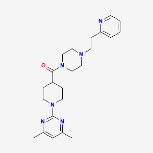 [1-(4,6-Dimethylpyrimidin-2-yl)piperidin-4-yl]{4-[2-(pyridin-2-yl)ethyl]piperazin-1-yl}methanone