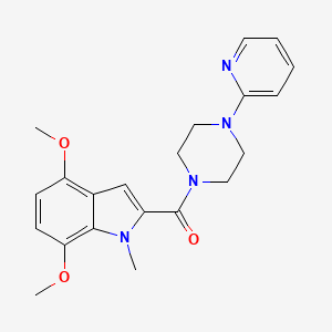 molecular formula C21H24N4O3 B10988082 (4,7-dimethoxy-1-methyl-1H-indol-2-yl)[4-(pyridin-2-yl)piperazin-1-yl]methanone 