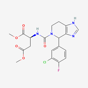 Dimethyl (2S)-2-({[4-(3-chloro-4-fluorophenyl)-3,4,6,7-tetrahydro-5H-imidazo[4,5-C]pyridin-5-YL]carbonyl}amino)butanedioate