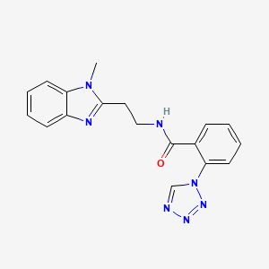 molecular formula C18H17N7O B10988096 N-[2-(1-methyl-1H-benzimidazol-2-yl)ethyl]-2-(1H-tetrazol-1-yl)benzamide 