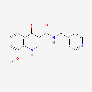 molecular formula C17H15N3O3 B10988097 8-methoxy-4-oxo-N-(pyridin-4-ylmethyl)-1,4-dihydroquinoline-3-carboxamide 