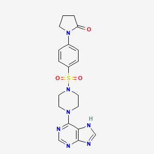 molecular formula C19H21N7O3S B10988159 1-(4-{[4-(7H-purin-6-yl)piperazin-1-yl]sulfonyl}phenyl)pyrrolidin-2-one 