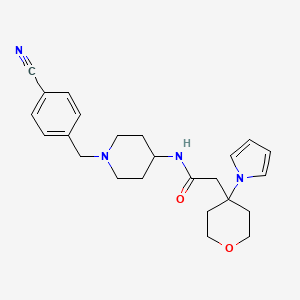 N-[1-(4-cyanobenzyl)piperidin-4-yl]-2-[4-(1H-pyrrol-1-yl)tetrahydro-2H-pyran-4-yl]acetamide