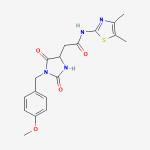 N-(4,5-dimethyl-1,3-thiazol-2-yl)-2-[1-(4-methoxybenzyl)-2,5-dioxoimidazolidin-4-yl]acetamide