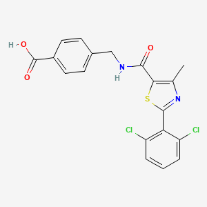 4-[({[2-(2,6-Dichlorophenyl)-4-methyl-1,3-thiazol-5-yl]carbonyl}amino)methyl]benzoic acid