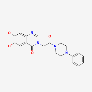 6,7-dimethoxy-3-[2-oxo-2-(4-phenylpiperazin-1-yl)ethyl]quinazolin-4(3H)-one