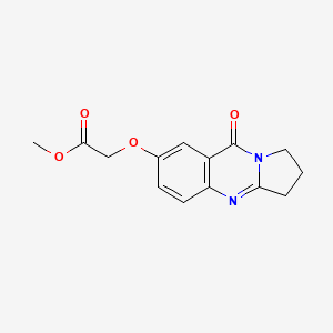 molecular formula C14H14N2O4 B10988247 Methyl [(9-oxo-1,2,3,9-tetrahydropyrrolo[2,1-b]quinazolin-7-yl)oxy]acetate 