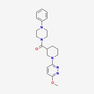 molecular formula C21H27N5O2 B10988249 (1-(6-Methoxypyridazin-3-yl)piperidin-3-yl)(4-phenylpiperazin-1-yl)methanone 