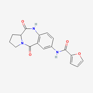 molecular formula C17H15N3O4 B10988256 N-(5,11-dioxo-2,3,5,10,11,11a-hexahydro-1H-pyrrolo[2,1-c][1,4]benzodiazepin-7-yl)furan-2-carboxamide 