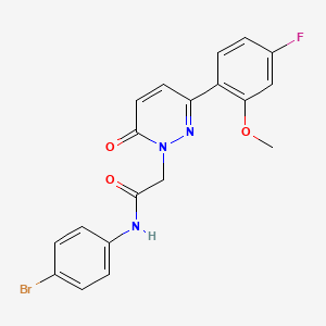 molecular formula C19H15BrFN3O3 B10988274 N-(4-bromophenyl)-2-(3-(4-fluoro-2-methoxyphenyl)-6-oxopyridazin-1(6H)-yl)acetamide 