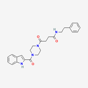 4-[4-(1H-indol-2-ylcarbonyl)piperazin-1-yl]-4-oxo-N-(2-phenylethyl)butanamide