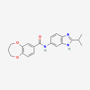 N-[2-(propan-2-yl)-1H-benzimidazol-5-yl]-3,4-dihydro-2H-1,5-benzodioxepine-7-carboxamide