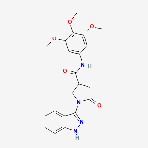 1-(1H-indazol-3-yl)-5-oxo-N-(3,4,5-trimethoxyphenyl)pyrrolidine-3-carboxamide