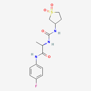 N~2~-[(1,1-dioxidotetrahydrothiophen-3-yl)carbamoyl]-N-(4-fluorophenyl)-L-alaninamide