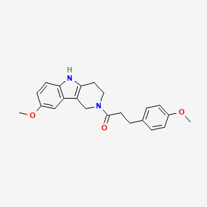 3-(4-methoxyphenyl)-1-(8-methoxy-1,3,4,5-tetrahydro-2H-pyrido[4,3-b]indol-2-yl)propan-1-one