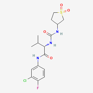 N-(3-chloro-4-fluorophenyl)-N~2~-[(1,1-dioxidotetrahydrothiophen-3-yl)carbamoyl]-L-valinamide