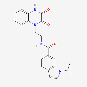 molecular formula C22H22N4O3 B10988311 N-[2-(2,3-dioxo-3,4-dihydroquinoxalin-1(2H)-yl)ethyl]-1-(propan-2-yl)-1H-indole-6-carboxamide 