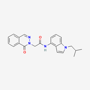 molecular formula C22H22N4O2 B10988335 N-[1-(2-methylpropyl)-1H-indol-4-yl]-2-(1-oxophthalazin-2(1H)-yl)acetamide 