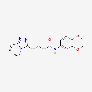 N-(2,3-dihydro-1,4-benzodioxin-6-yl)-4-([1,2,4]triazolo[4,3-a]pyridin-3-yl)butanamide