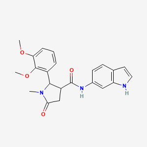 2-(2,3-dimethoxyphenyl)-N-(1H-indol-6-yl)-1-methyl-5-oxopyrrolidine-3-carboxamide