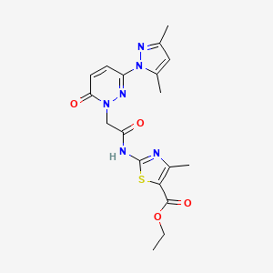 ethyl 2-({[3-(3,5-dimethyl-1H-pyrazol-1-yl)-6-oxopyridazin-1(6H)-yl]acetyl}amino)-4-methyl-1,3-thiazole-5-carboxylate