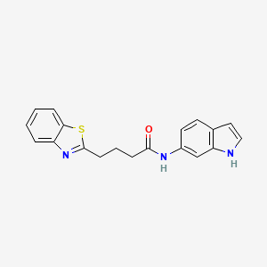 molecular formula C19H17N3OS B10988359 4-(1,3-benzothiazol-2-yl)-N-(1H-indol-6-yl)butanamide 