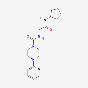 molecular formula C17H25N5O2 B10988369 N-[2-(cyclopentylamino)-2-oxoethyl]-4-(pyridin-2-yl)piperazine-1-carboxamide 