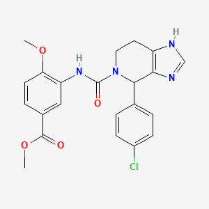 molecular formula C22H21ClN4O4 B10988375 methyl 3-({[4-(4-chlorophenyl)-1,4,6,7-tetrahydro-5H-imidazo[4,5-c]pyridin-5-yl]carbonyl}amino)-4-methoxybenzoate 