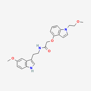 molecular formula C24H27N3O4 B10988382 2-{[1-(2-methoxyethyl)-1H-indol-4-yl]oxy}-N-[2-(5-methoxy-1H-indol-3-yl)ethyl]acetamide 