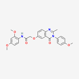 molecular formula C26H25N3O6 B10988396 N-(2,4-dimethoxyphenyl)-2-{[3-(4-methoxyphenyl)-2-methyl-4-oxo-3,4-dihydroquinazolin-6-yl]oxy}acetamide 