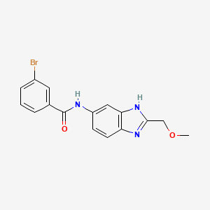 3-bromo-N-[2-(methoxymethyl)-1H-benzimidazol-5-yl]benzamide