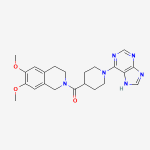 (6,7-dimethoxy-3,4-dihydroisoquinolin-2(1H)-yl)[1-(9H-purin-6-yl)piperidin-4-yl]methanone