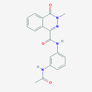 N-(3-acetamidophenyl)-3-methyl-4-oxo-3,4-dihydrophthalazine-1-carboxamide