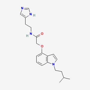 N-[2-(1H-imidazol-4-yl)ethyl]-2-{[1-(3-methylbutyl)-1H-indol-4-yl]oxy}acetamide