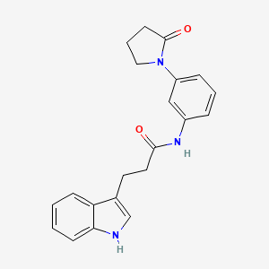 3-(1H-indol-3-yl)-N-[3-(2-oxopyrrolidin-1-yl)phenyl]propanamide