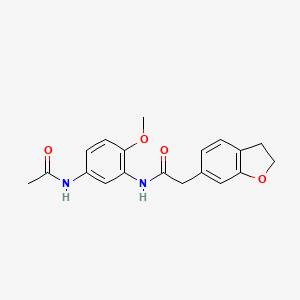 N-[5-(acetylamino)-2-methoxyphenyl]-2-(2,3-dihydro-1-benzofuran-6-yl)acetamide