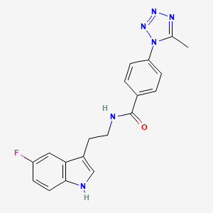 N-[2-(5-fluoro-1H-indol-3-yl)ethyl]-4-(5-methyl-1H-tetrazol-1-yl)benzamide