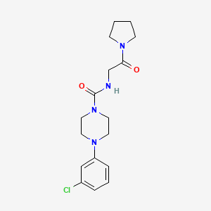 molecular formula C17H23ClN4O2 B10988459 4-(3-chlorophenyl)-N-[2-oxo-2-(pyrrolidin-1-yl)ethyl]piperazine-1-carboxamide 