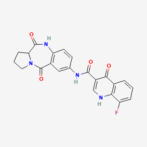 8-fluoro-4-hydroxy-N-(11-hydroxy-5-oxo-2,3,5,11a-tetrahydro-1H-pyrrolo[2,1-c][1,4]benzodiazepin-7-yl)quinoline-3-carboxamide