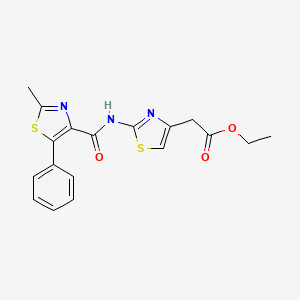 Ethyl (2-{[(2-methyl-5-phenyl-1,3-thiazol-4-yl)carbonyl]amino}-1,3-thiazol-4-yl)acetate