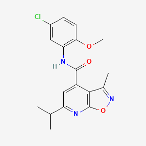 N-(5-chloro-2-methoxyphenyl)-3-methyl-6-(propan-2-yl)[1,2]oxazolo[5,4-b]pyridine-4-carboxamide