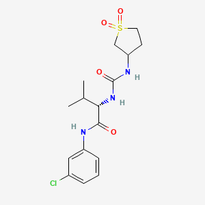 N-(3-chlorophenyl)-N~2~-[(1,1-dioxidotetrahydrothiophen-3-yl)carbamoyl]-L-valinamide