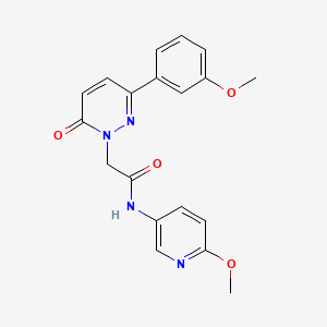 molecular formula C19H18N4O4 B10988498 2-[3-(3-methoxyphenyl)-6-oxopyridazin-1(6H)-yl]-N-(6-methoxypyridin-3-yl)acetamide 