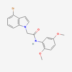 molecular formula C18H17BrN2O3 B10988505 2-(4-bromo-1H-indol-1-yl)-N-(2,5-dimethoxyphenyl)acetamide 