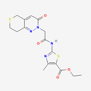 molecular formula C16H18N4O4S2 B10988515 ethyl 4-methyl-2-{[(3-oxo-3,5,7,8-tetrahydro-2H-thiopyrano[4,3-c]pyridazin-2-yl)acetyl]amino}-1,3-thiazole-5-carboxylate 