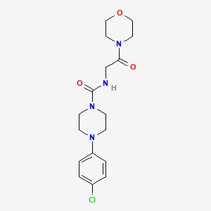 molecular formula C17H23ClN4O3 B10988528 4-(4-chlorophenyl)-N-[2-(morpholin-4-yl)-2-oxoethyl]piperazine-1-carboxamide 