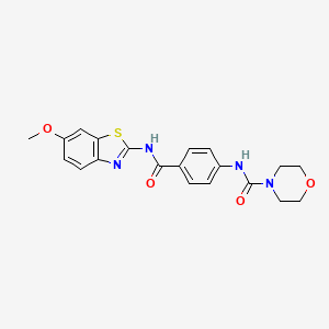 molecular formula C20H20N4O4S B10988534 N-(4-{[(2E)-6-methoxy-1,3-benzothiazol-2(3H)-ylidene]carbamoyl}phenyl)morpholine-4-carboxamide 