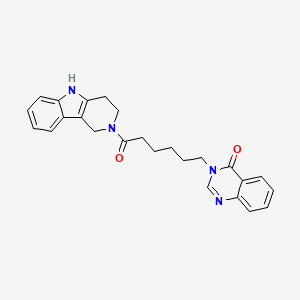 molecular formula C25H26N4O2 B10988537 3-[6-oxo-6-(1,3,4,5-tetrahydro-2H-pyrido[4,3-b]indol-2-yl)hexyl]quinazolin-4(3H)-one 