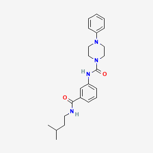 molecular formula C23H30N4O2 B10988544 N-{3-[(3-methylbutyl)carbamoyl]phenyl}-4-phenylpiperazine-1-carboxamide 